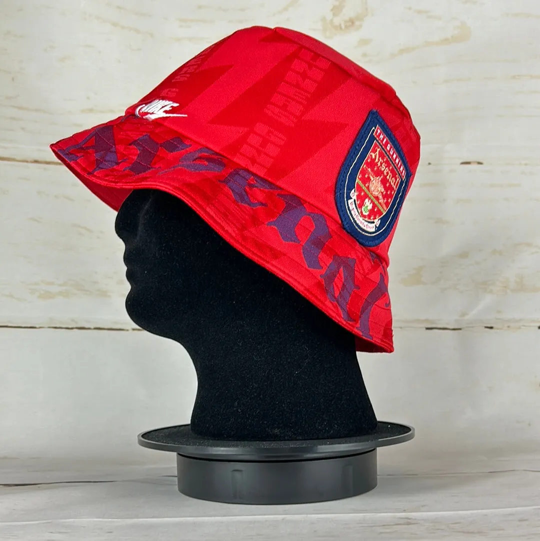 Arsenal 1994/1995 Upcycled Home Shirt Bucket Hat