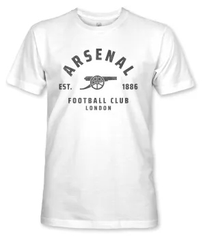 Arsenal FC Founded Locale Cotton T-Shirt - White