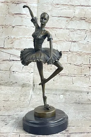 Art Deco Bronze Ballerina Ballet Statue Sculpture Abstract Art Mid century Deco