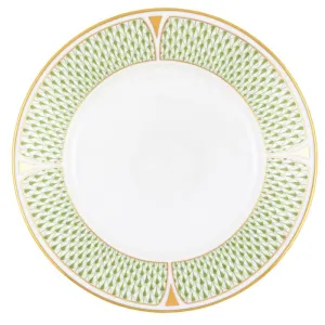 Art Deco Green Dessert Plate