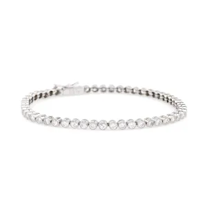 Art Deco Inspired 4.55 Carat Round Brilliant Diamond Platinum Tennis Bracelet