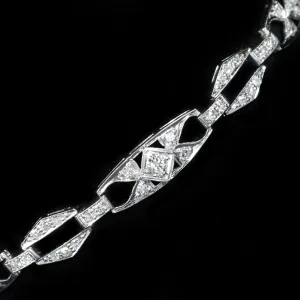 Art Deco Platinum 1.60 CTW Diamond Bracelet