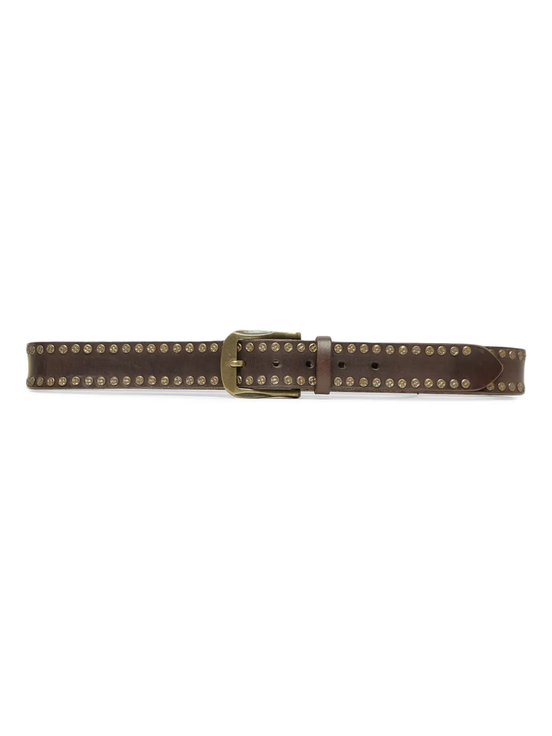 Art N Vintage Premium Brown Genuine Leather Studded Men's Belt - Stylish & Durable