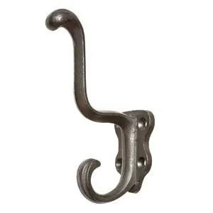 Art Nouveau style hat and coat hook 5¼" in cast iron