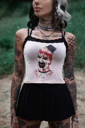 Art The Clown (Pink Cropped) Lace Tank