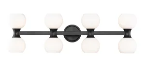 Artemis Eight Light Vanity in Matte Black