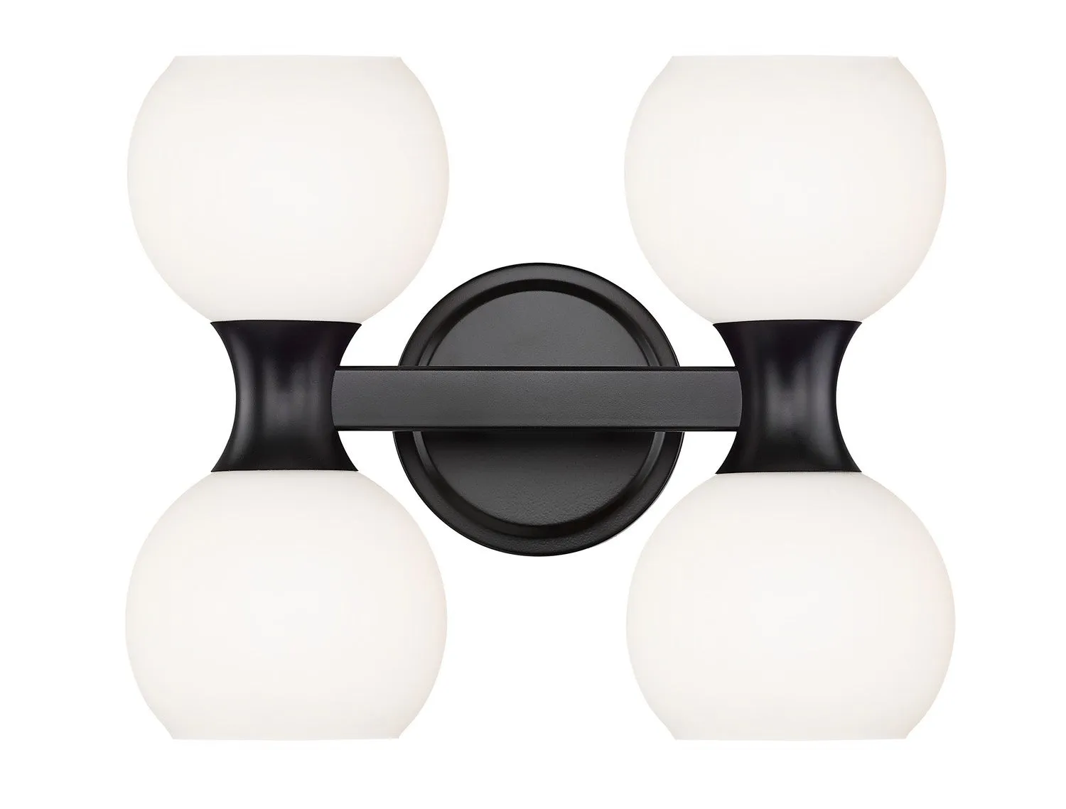 Artemis Four Light Vanity in Matte Black