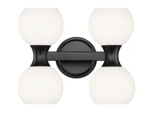 Artemis Four Light Vanity in Matte Black