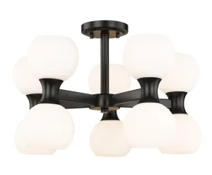 Artemis Ten Light Semi Flush Mount in Matte Black