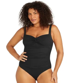 Artesands Aria Botticelli Twist Front C-DD Cup One Piece Swimsuit - Black