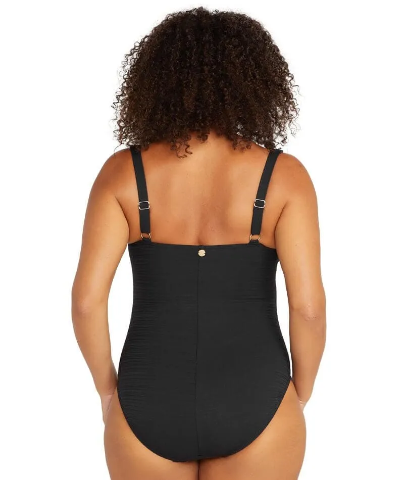 Artesands Aria Botticelli Twist Front C-DD Cup One Piece Swimsuit - Black