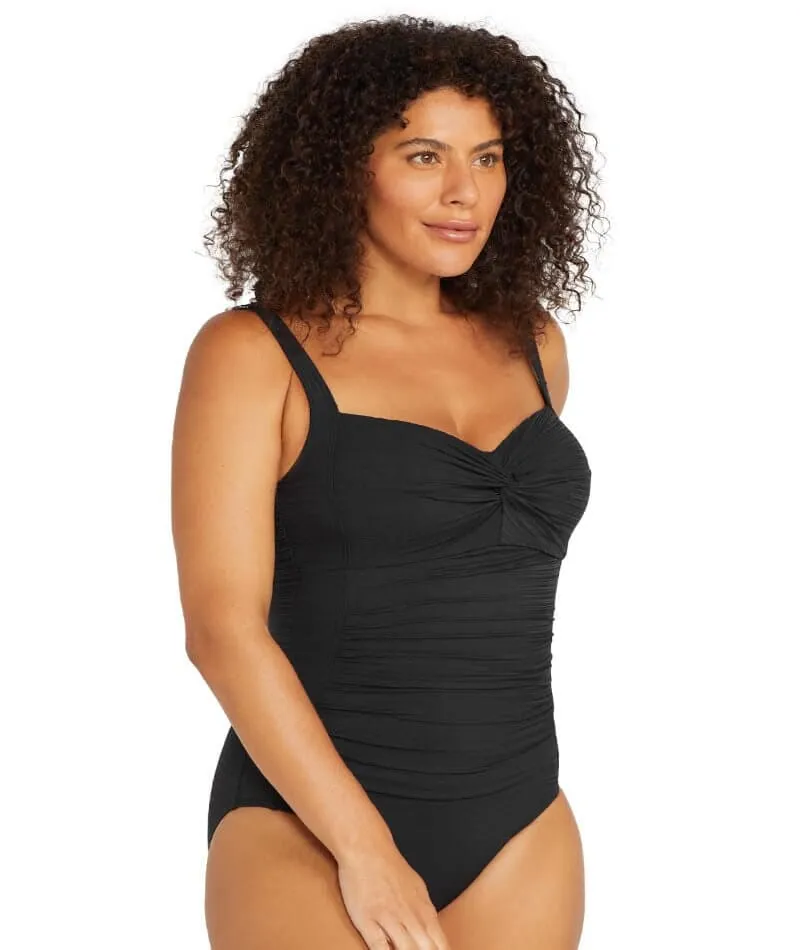 Artesands Aria Botticelli Twist Front C-DD Cup One Piece Swimsuit - Black