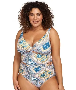 Artesands La Rambla Delacroix Cross Front D-G Cup Tankini Top - Sapphire