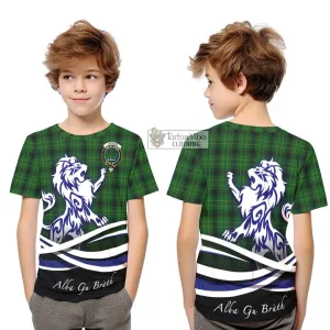 Arthur Highland Tartan Kid T-Shirt with Alba Gu Brath Regal Lion Emblem