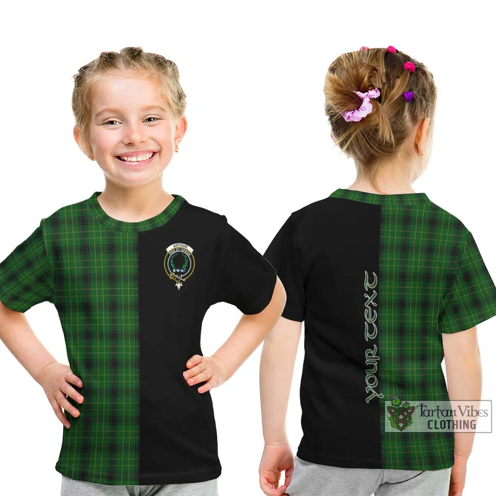 Arthur Highland Tartan Kid T-Shirt with Family Crest and Half Of Me Style