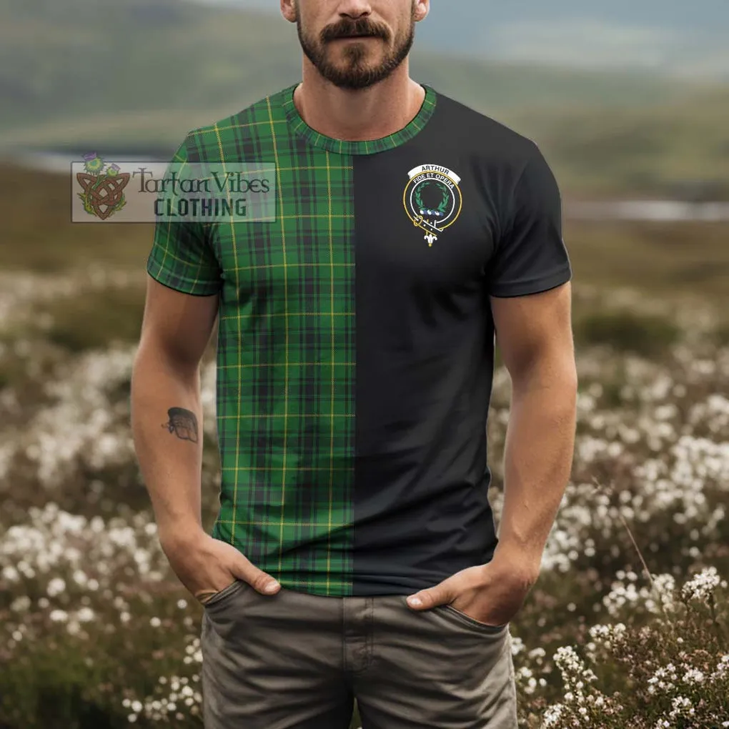 Arthur Tartan T-Shirt with Family Crest and Half Of Me Style