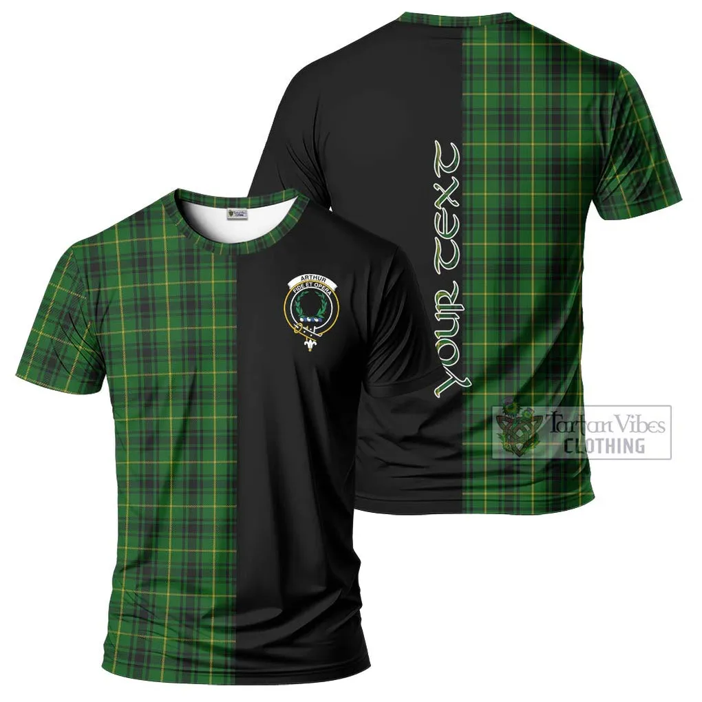 Arthur Tartan T-Shirt with Family Crest and Half Of Me Style