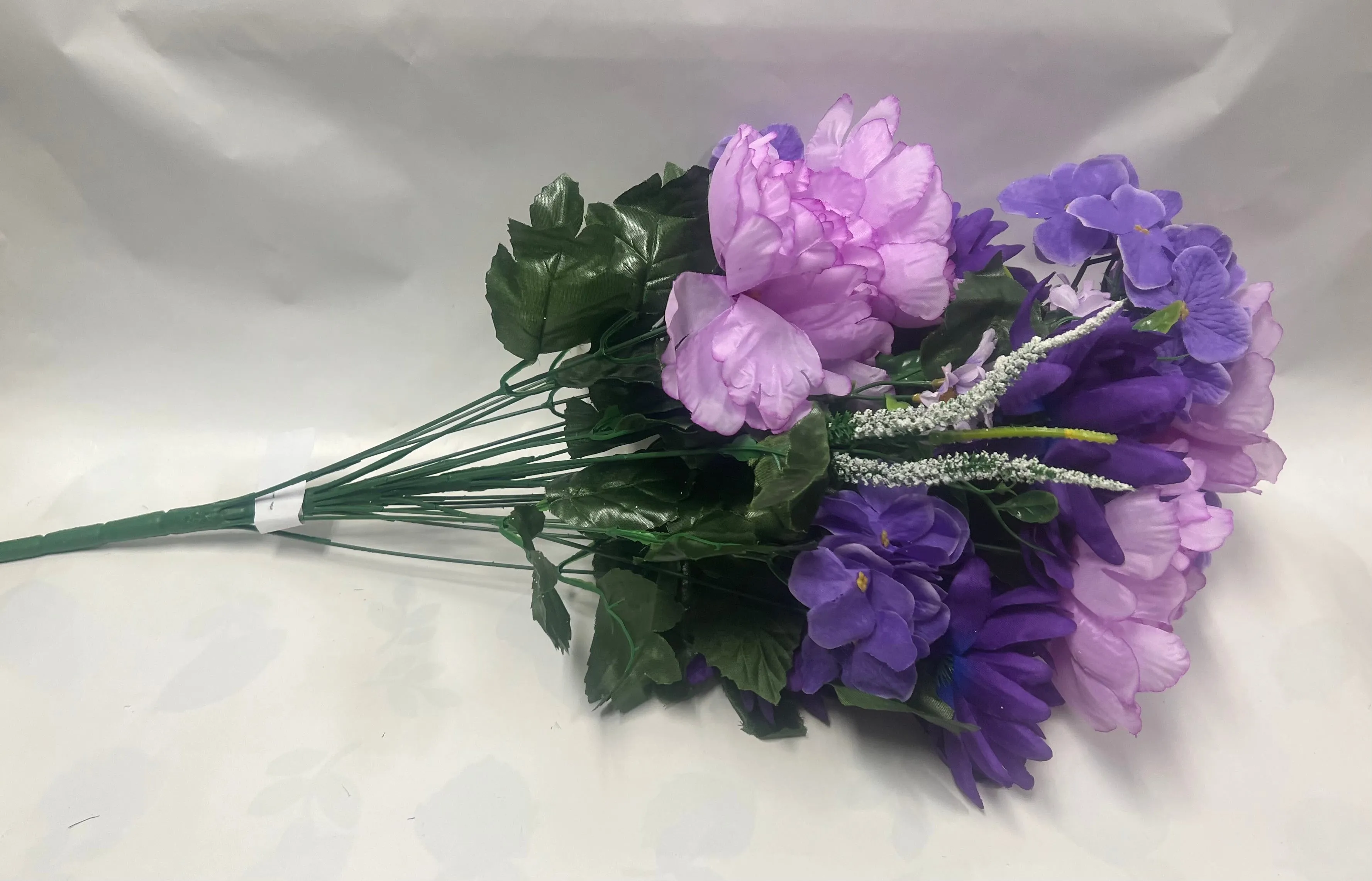 Artificial Peony/ Mum/ Hydrangea Bush -Purple/Lavender