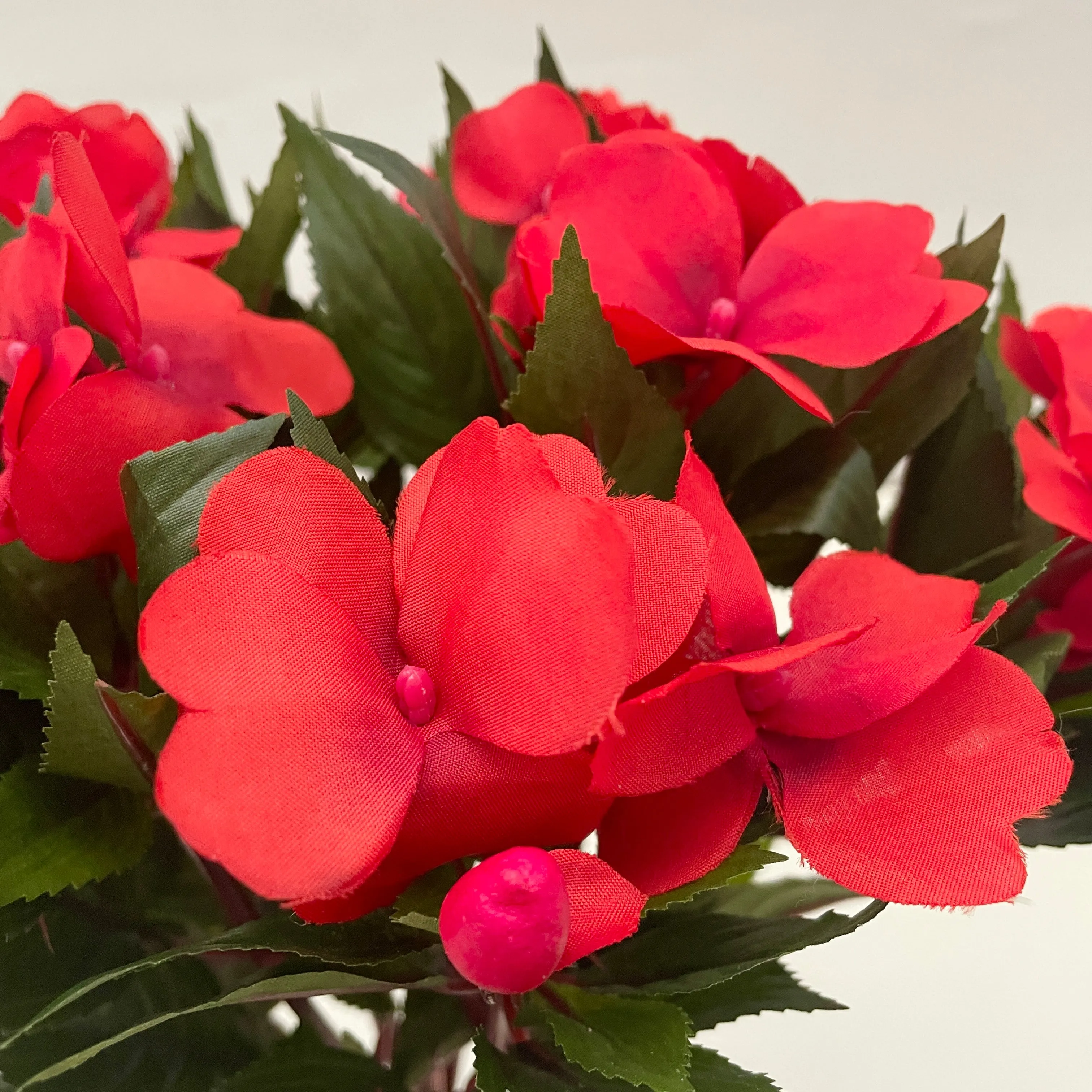 Artificial Red Impatiens plants