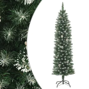 Artificial Slim Christmas Tree with Stand 150 cm PVC