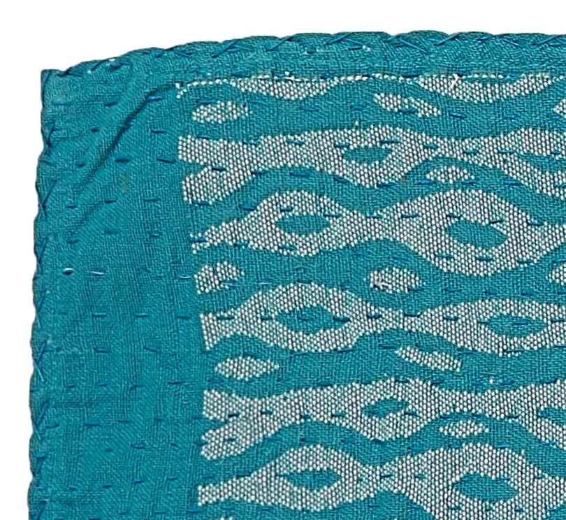 Artisan Hand Loomed Cotton Table Runner - Blue Ocean - 18"x96"