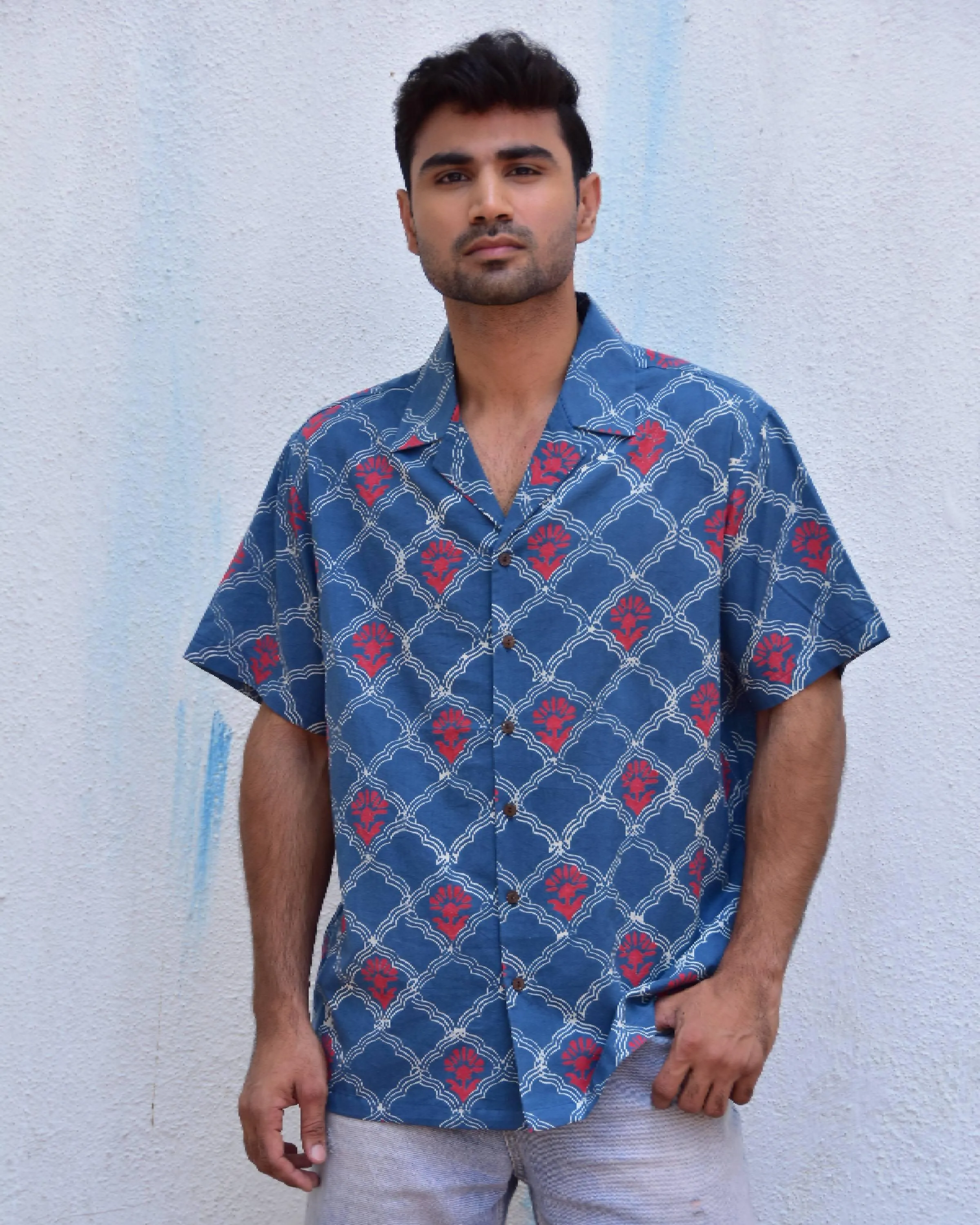 Artisanal Allure Handblockprinted Pure Cotton Shirt