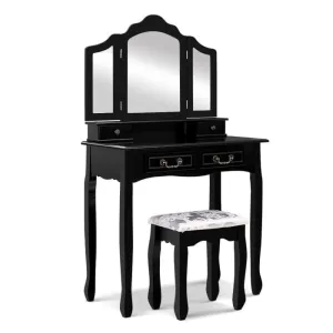 Artiss Dressing Table With Mirror - Black