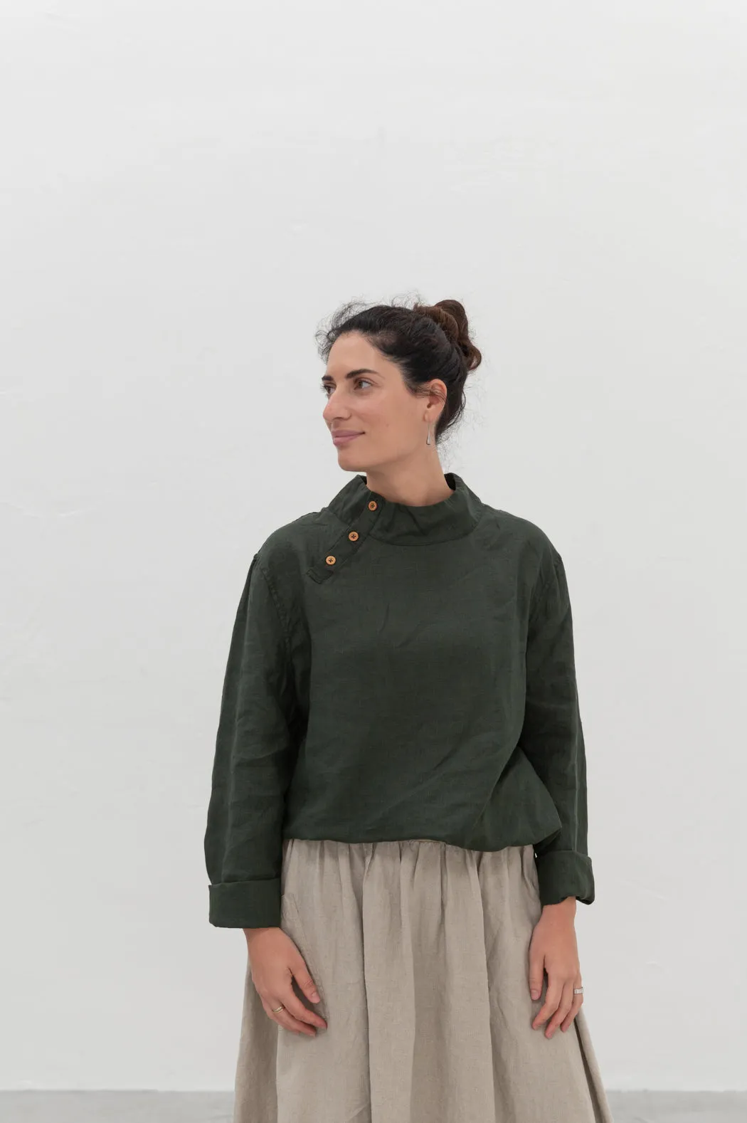 ARTISTS' TUNIC FOREST GREEN