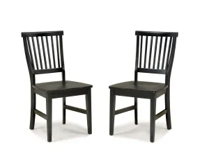 Arts & Crafts Black Dining Chair Pair