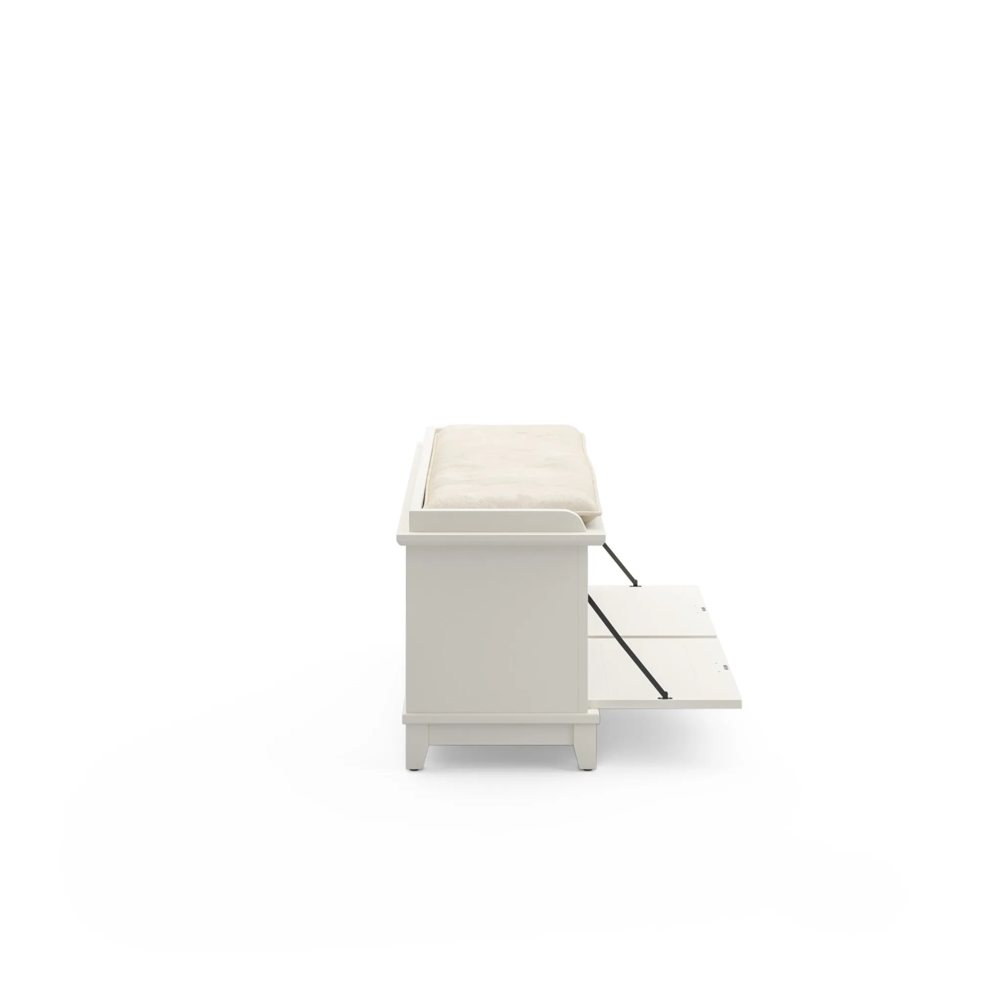 Arts & Crafts Off-White Storage Bench