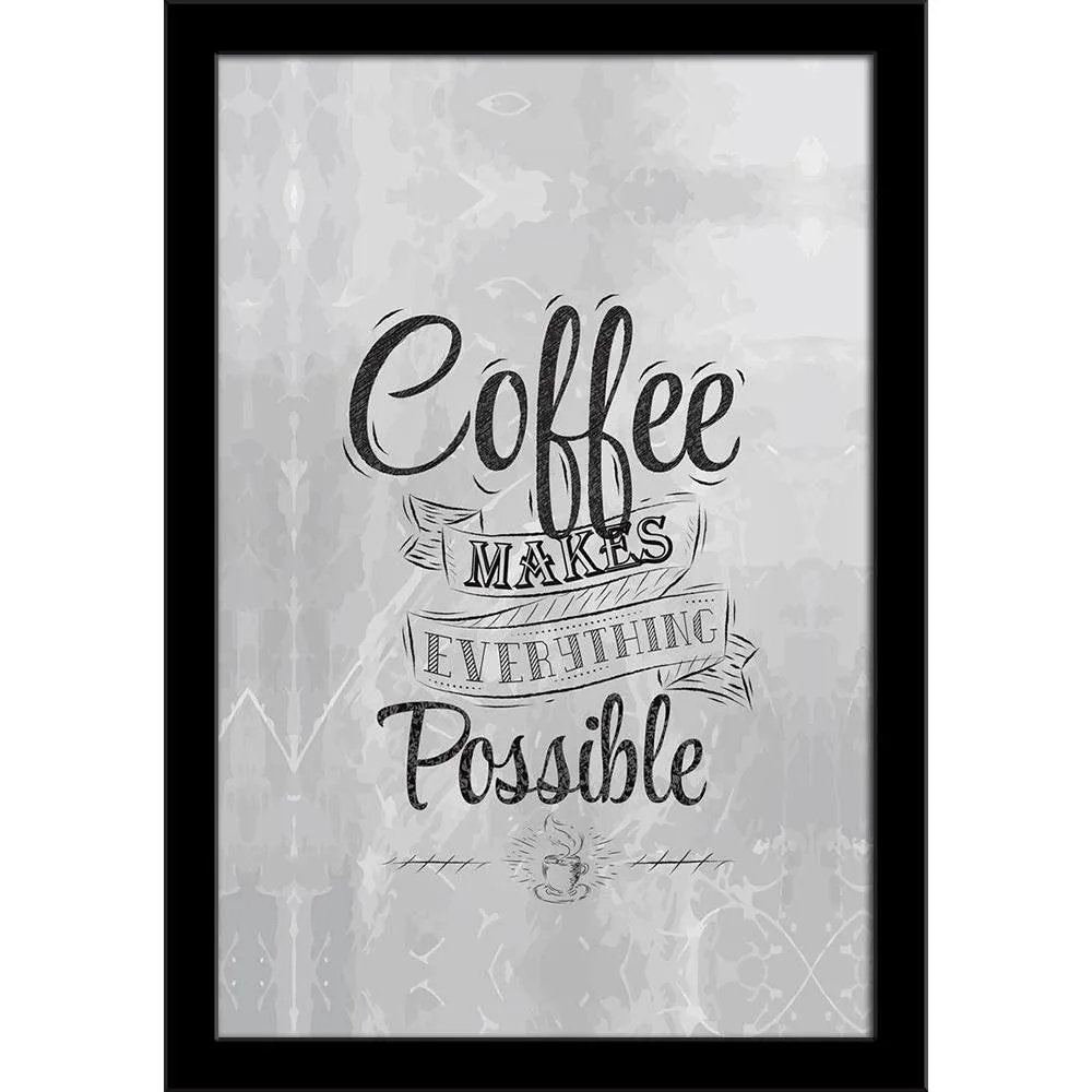 ArtzFolio Coffee Break Time | Paper Wall Poster Black Frame with Acrylic Glass | 13 x 19 inch (33 x 48 cms)