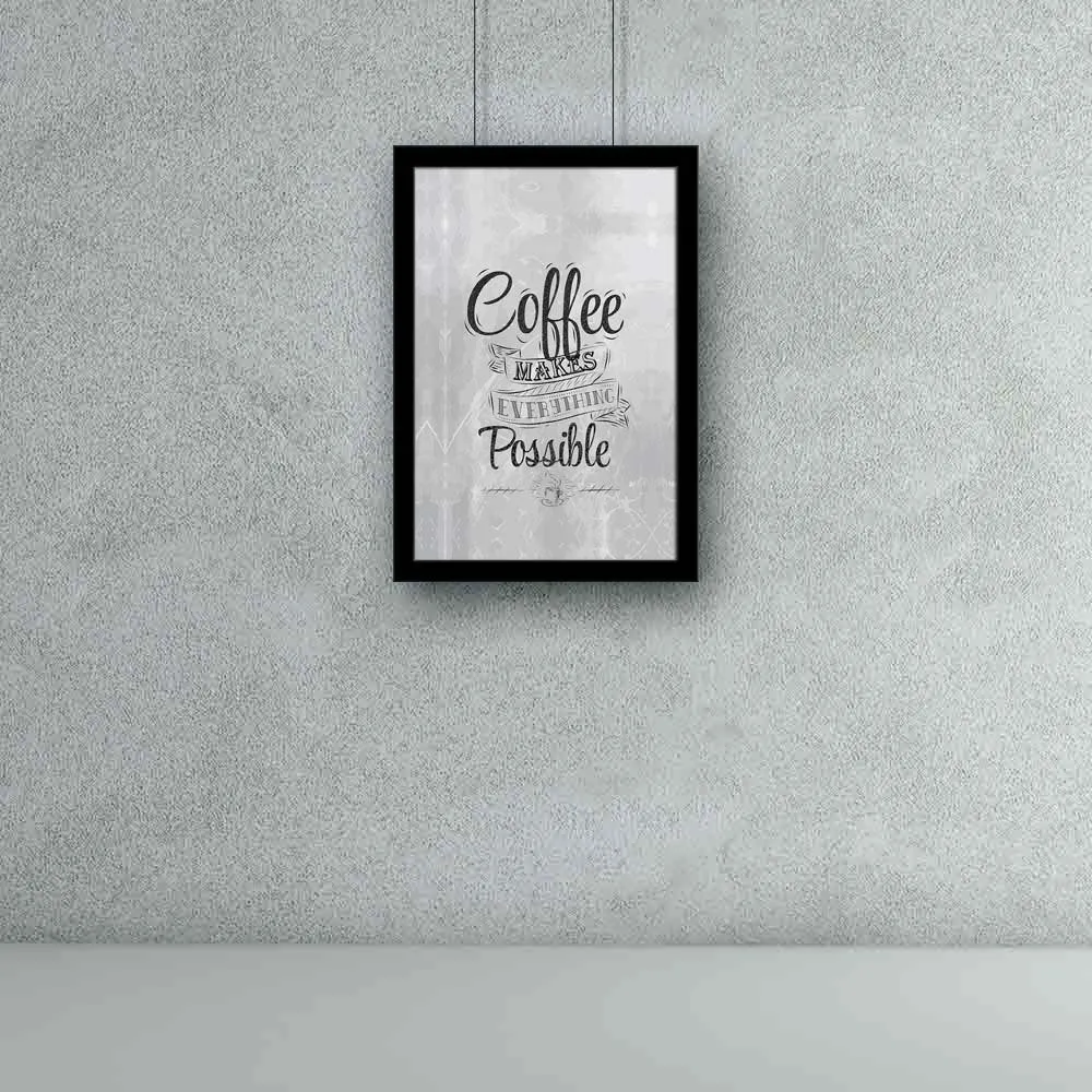 ArtzFolio Coffee Break Time | Paper Wall Poster Black Frame with Acrylic Glass | 13 x 19 inch (33 x 48 cms)