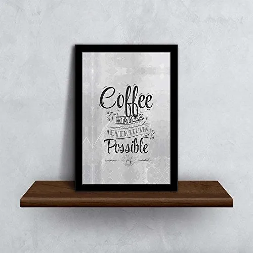 ArtzFolio Coffee Break Time | Paper Wall Poster Black Frame with Acrylic Glass | 13 x 19 inch (33 x 48 cms)