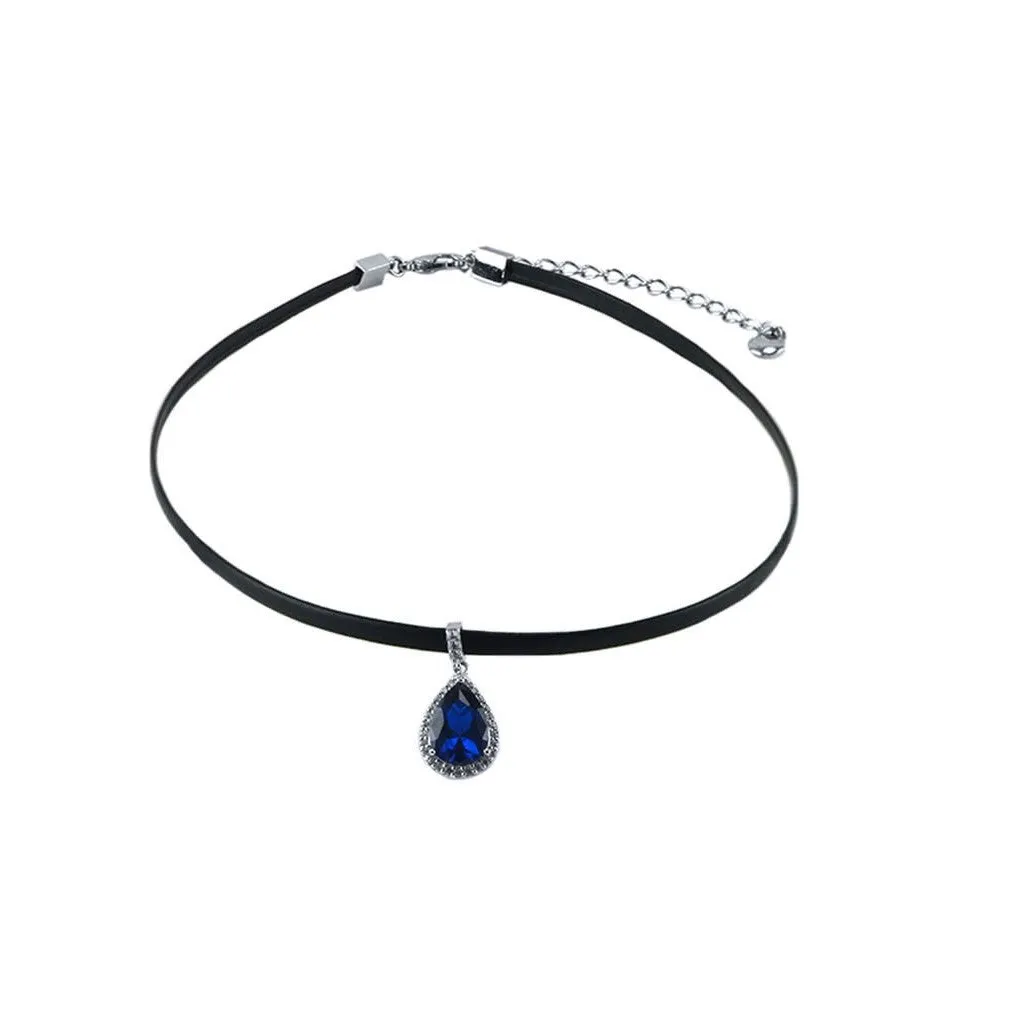 Aruna Sapphire Drop Choker