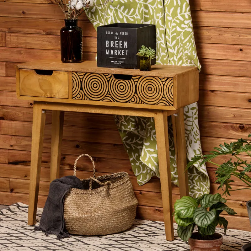 Arvil Solid Wood Console Table with Drawers