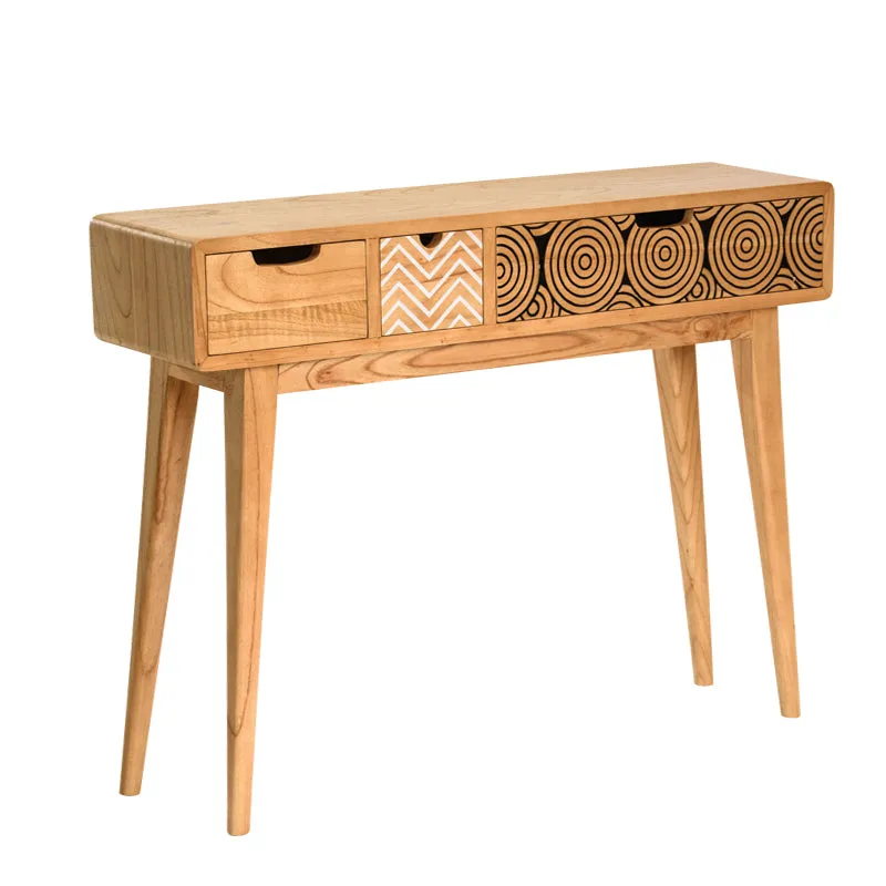 Arvil Solid Wood Console Table with Drawers