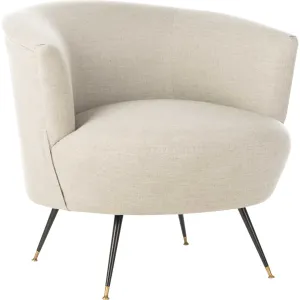 Arwen Velvet Accent Chair Light Gray