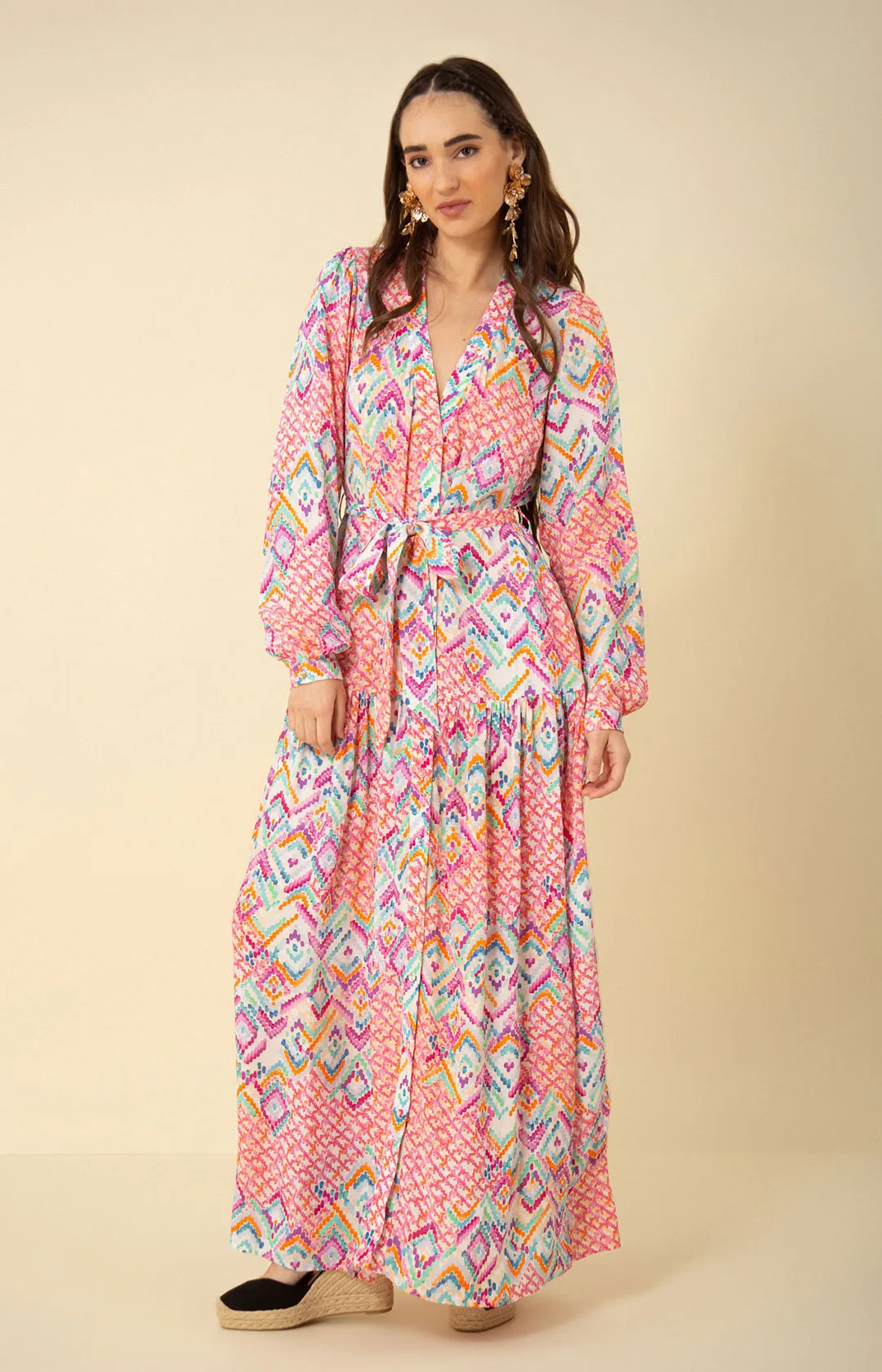 Arya Button Down Maxi Dress