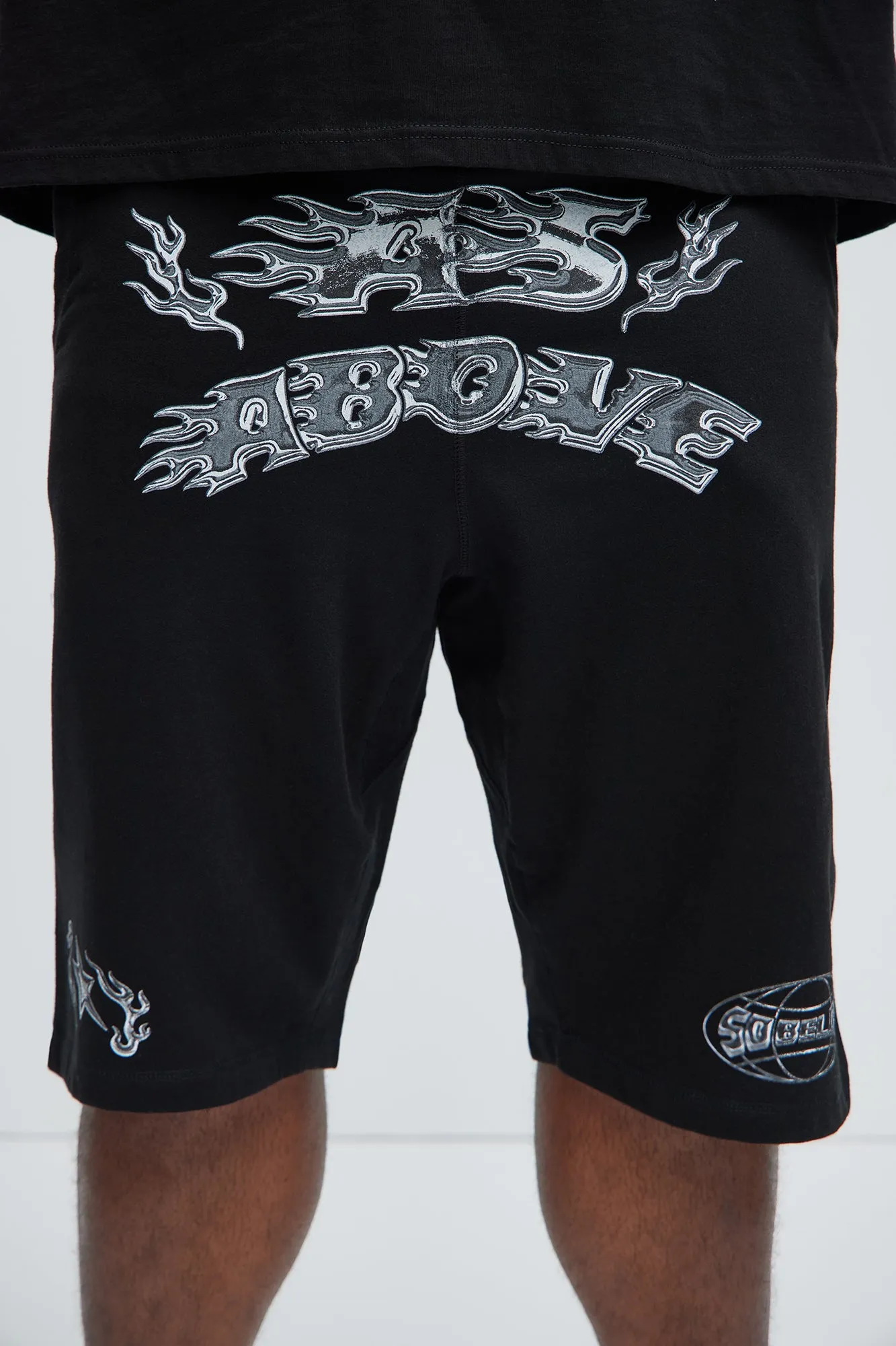 As Above So Below Sweatshorts - Black