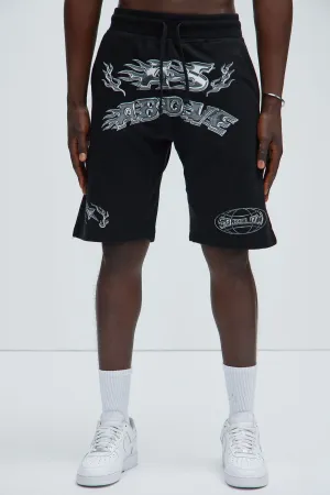 As Above So Below Sweatshorts - Black