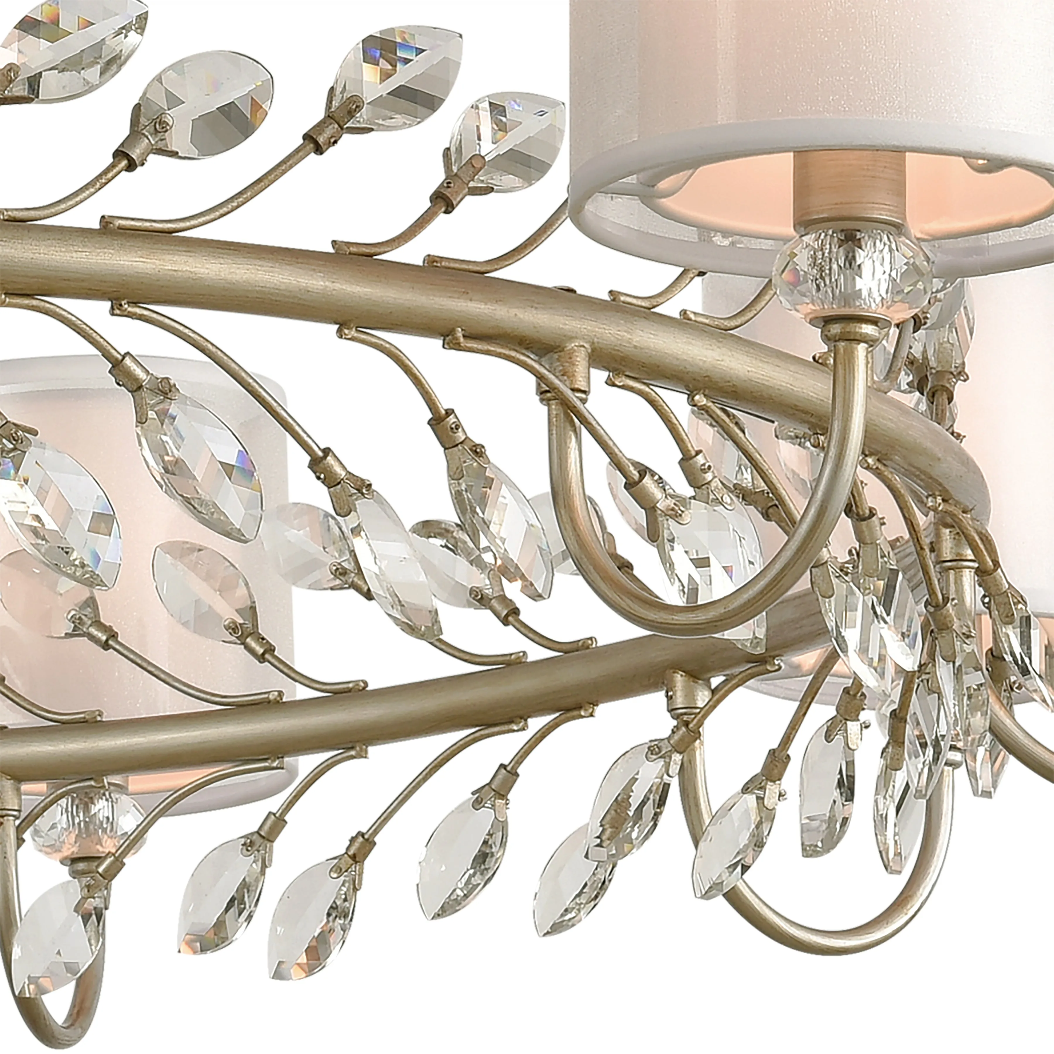 Asbury 48" 9 Light Chandelier in Aged Silver