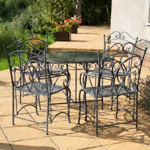 Ascalon Heritage 5 Piece Bistro Set - 'Lead'