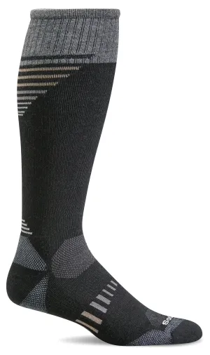 Ascend II OTC Men's Merino and Alpaca Moderate Graduated Compression Sock in Black