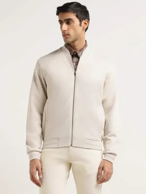 Ascot Beige Zipper Relaxed Fit Jacket