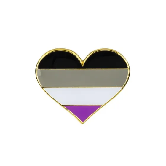 Asexual Pride Heart Enamel Pin