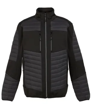 Ash/Black - E-Volve unisex thermal hybrid jacket