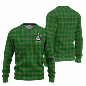 Ashby Irish Clan Tartan Knitted Sweater with Coat of Arms