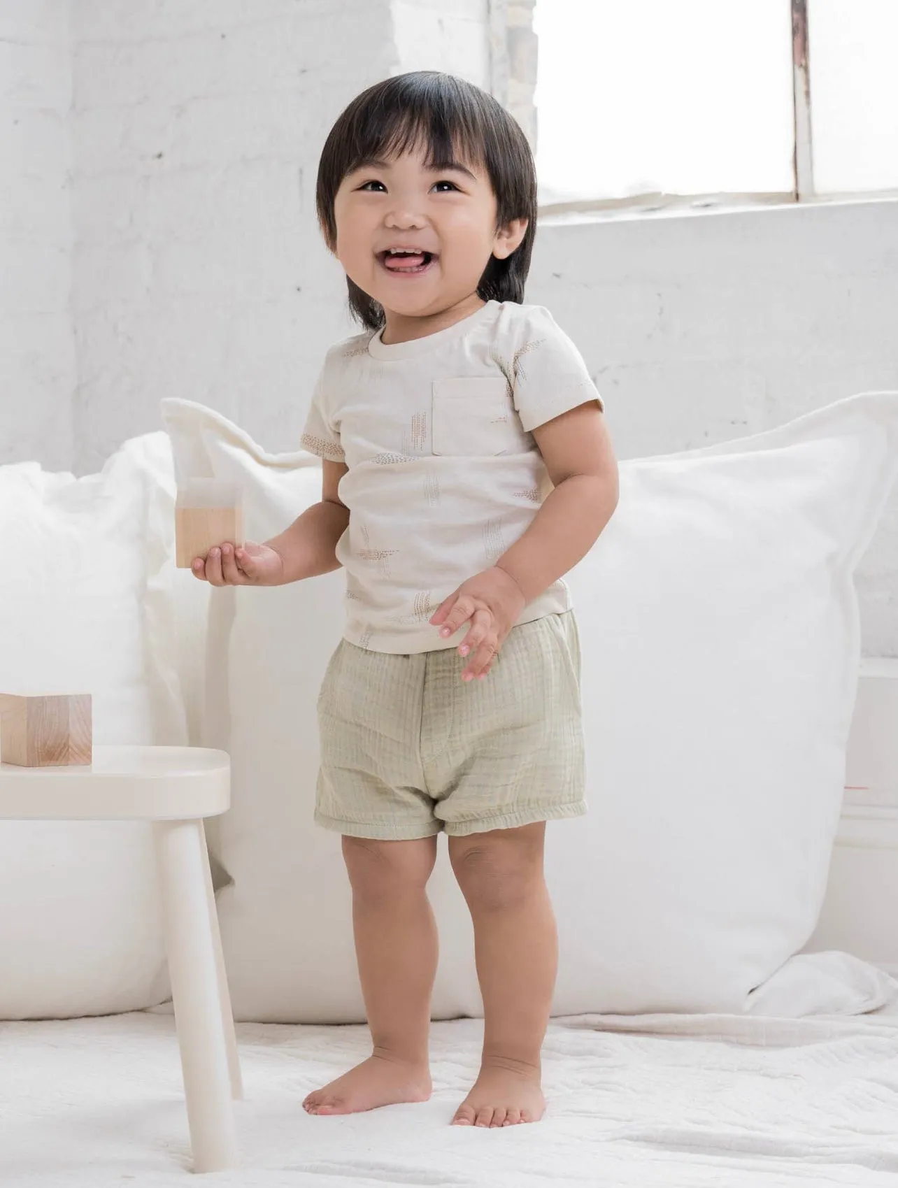 Ashby Muslin Shorts - Sage