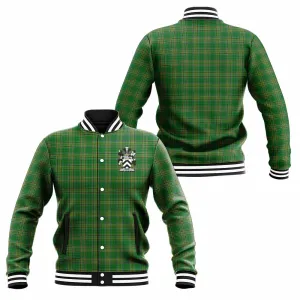 Ashe Irish Clan Tartan Baseball Jacket with Coat of Arms