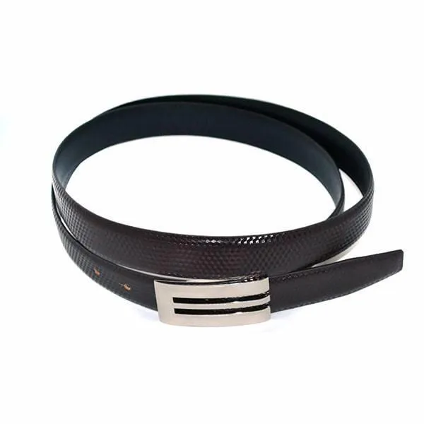 ASHER - Mens Brown Genuine Reversible Leather Belt